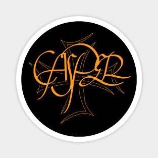 Casper Black & Orange Logo with Name Magnet